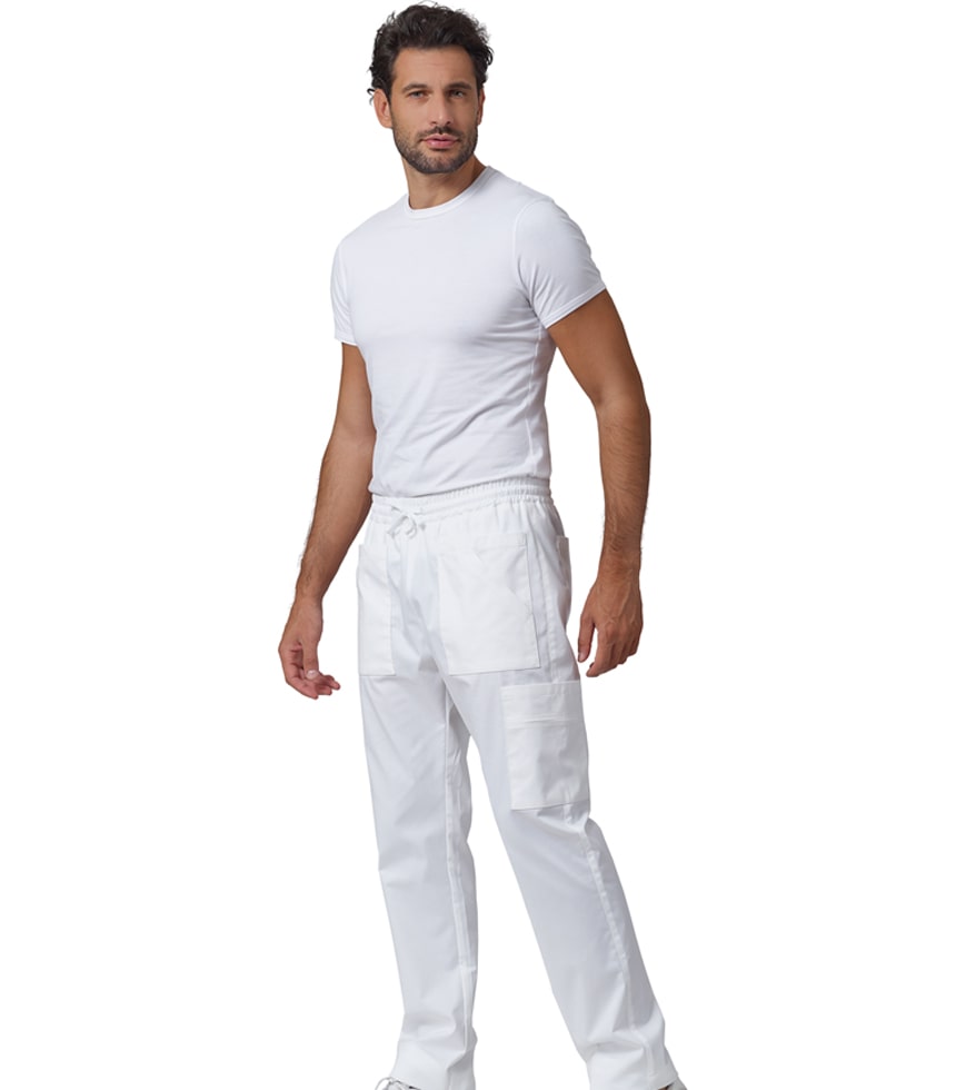 Pantalone sanitario unisex bianco